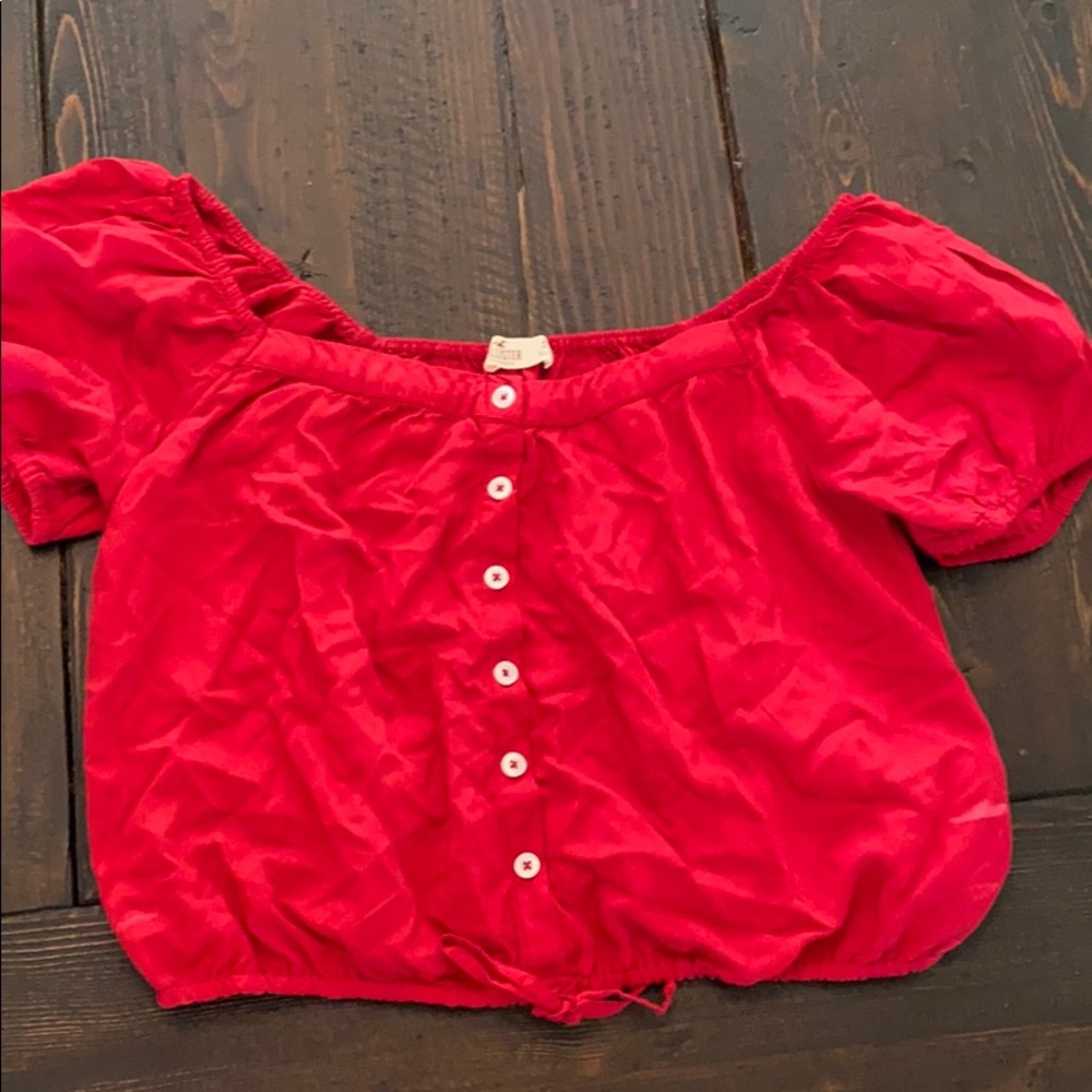 Hollister Red Off shoulder top